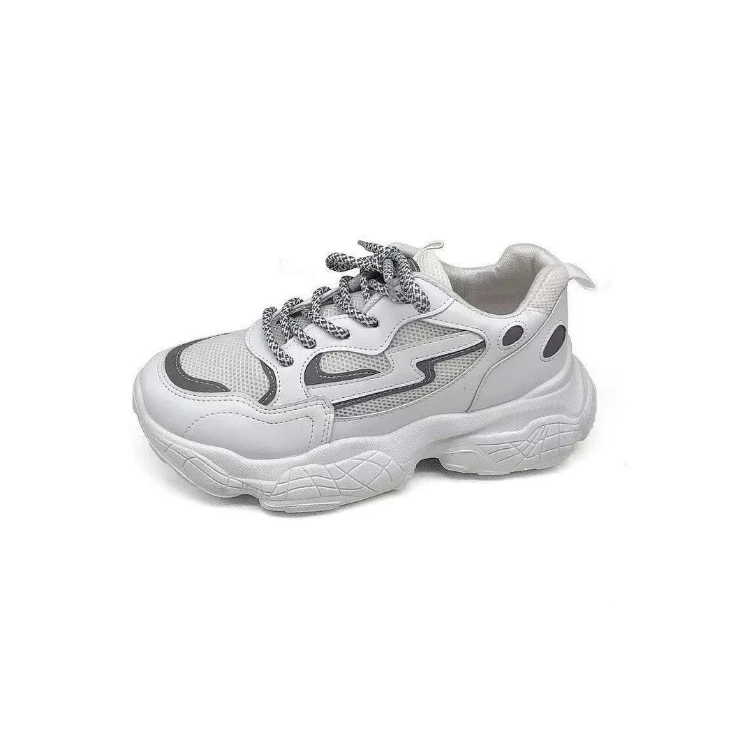 Ins wind reflective old shoes women 2021 spring sports casual shoes flat breathable comfortable women's shoes