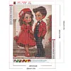 >SALE<5D DIY Full Round Drill Diamond Painting Cute Couple Home Decor Art 30x40cm