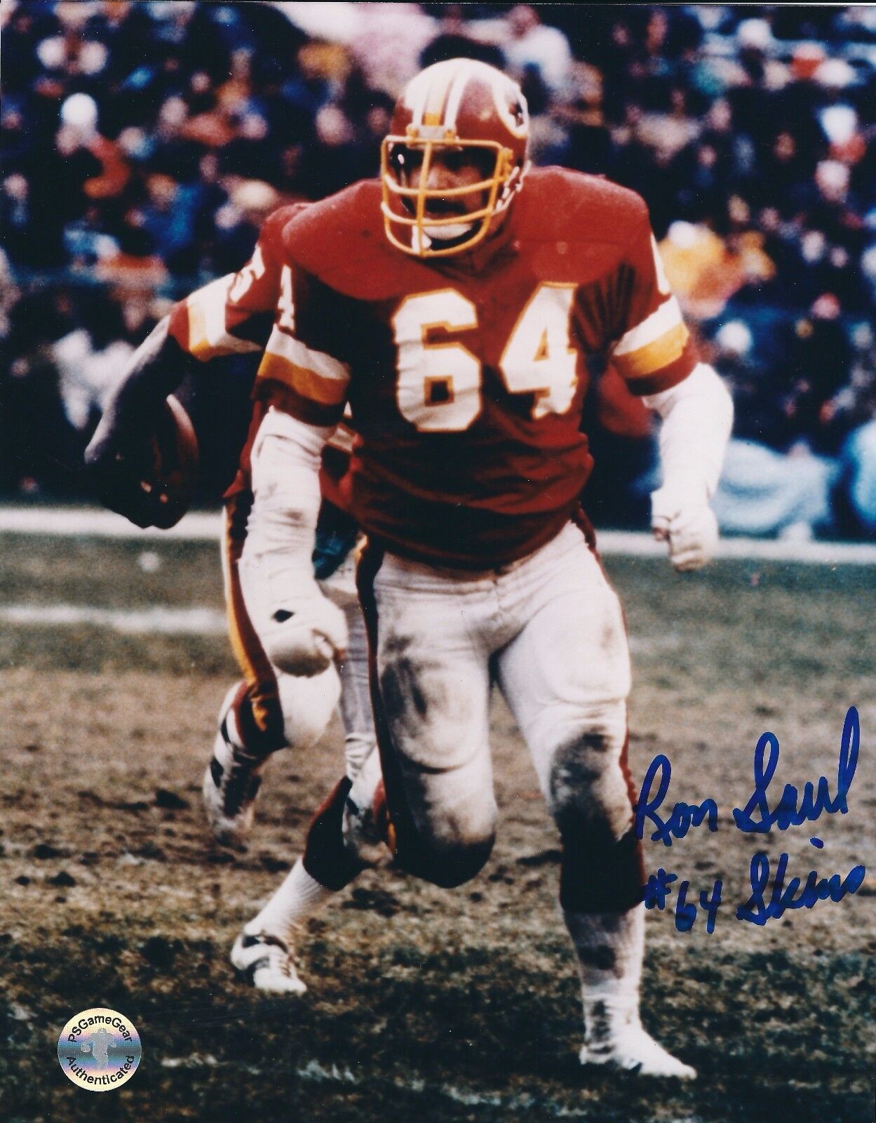 Autographed 8x10 RON SAUL Washington Redskins Photo Poster painting - w/COA