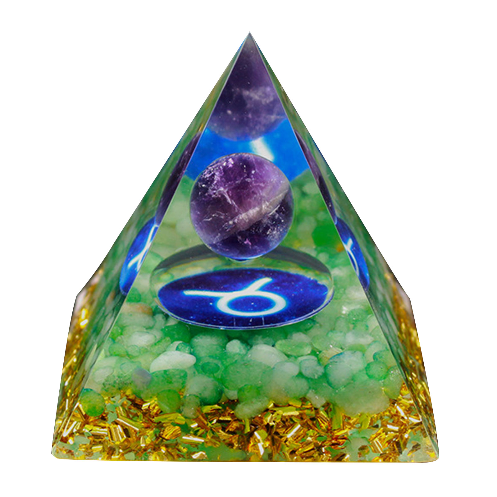 

6cm Natural Orgonite Pyramid Chakra - Taurus, 501 Original