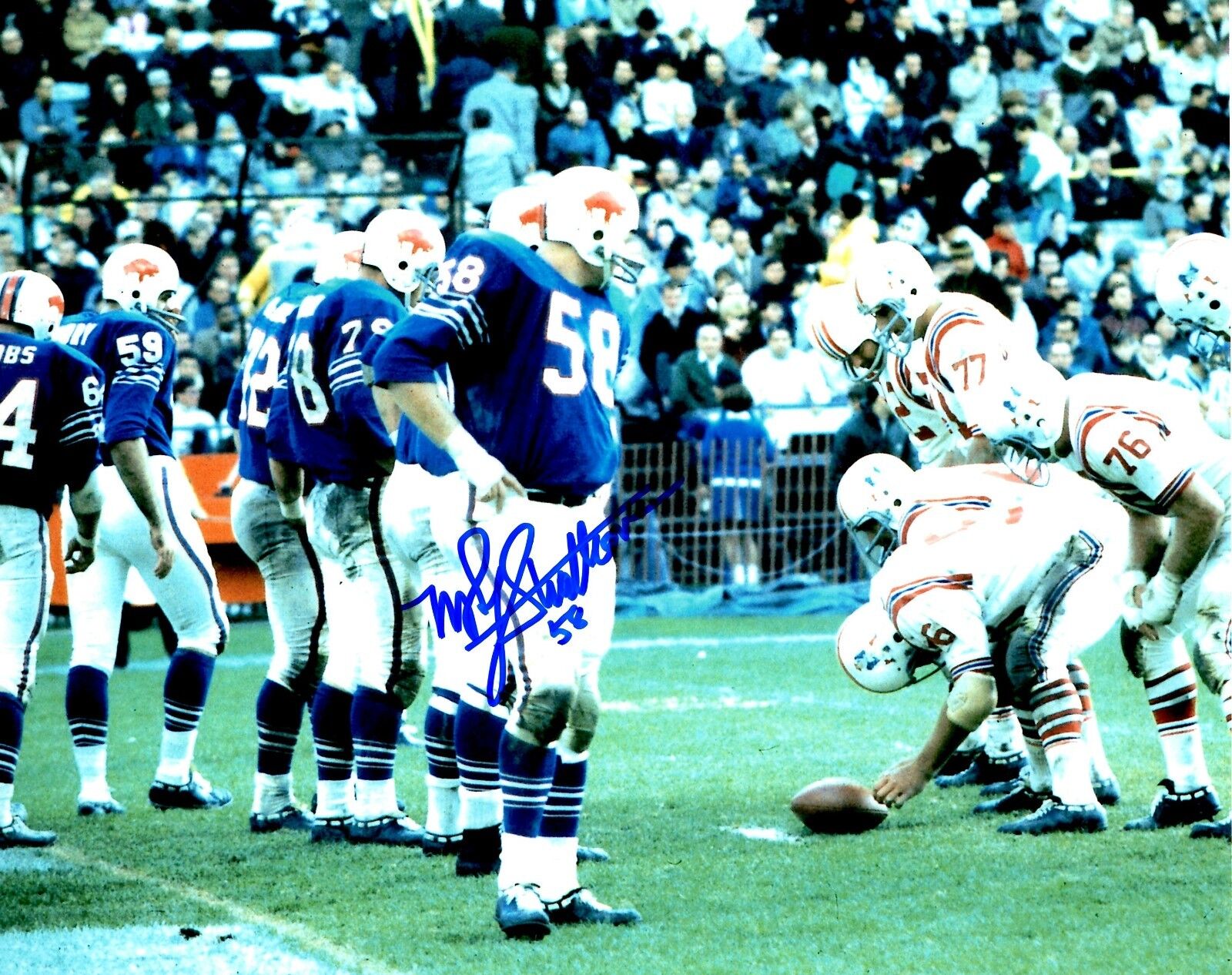 Autographed Mike Stratton Buffalo Bills 8x10 Photo Poster painting w/COA