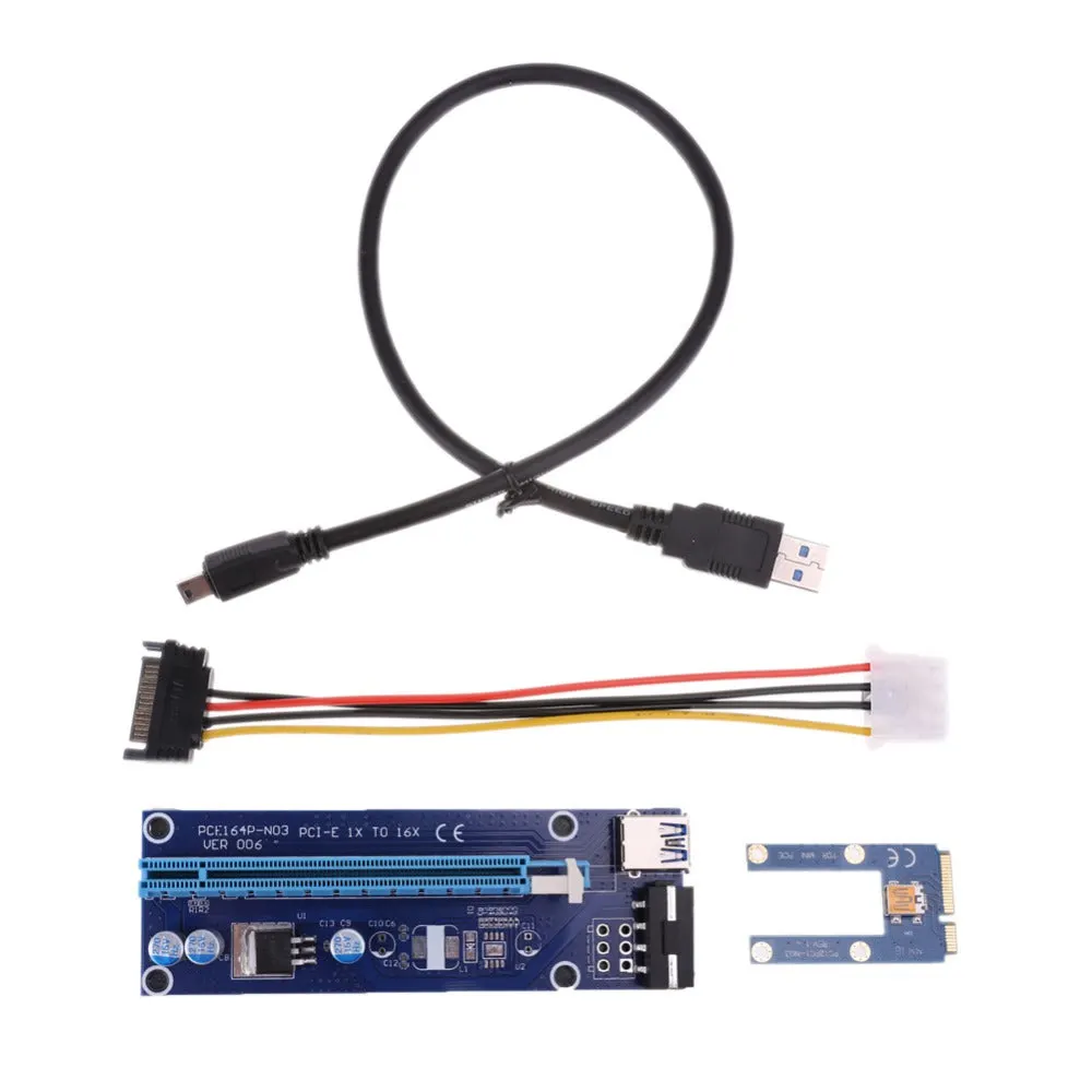 Mini PCIe riser PCI express x16 Riser for Laptop External Graphics Card ...