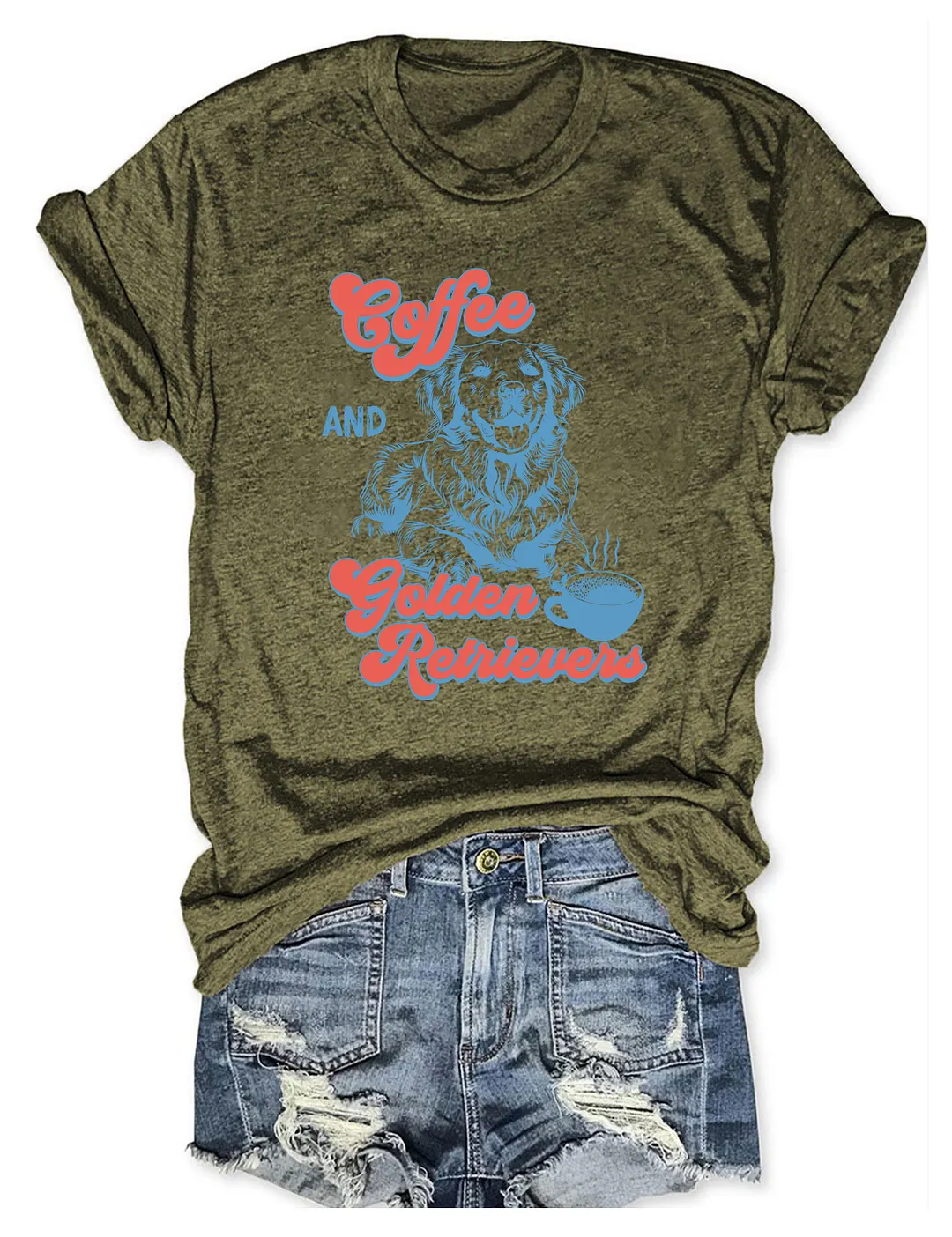 Coffee And Golden Retrievers T-shirt