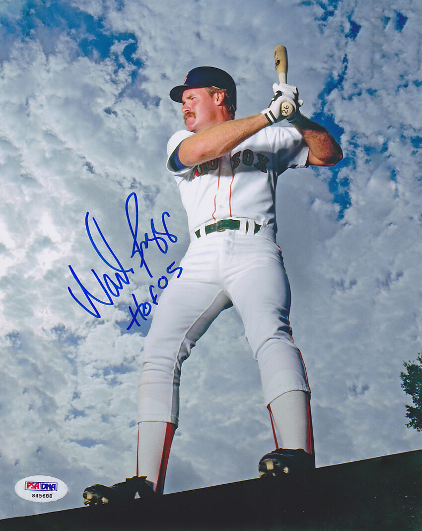 Wade Boggs SIGNED 8x10 Photo Poster painting + HOF 05 Boston Red Sox RARE PSA/DNA AUTOGRAPHED