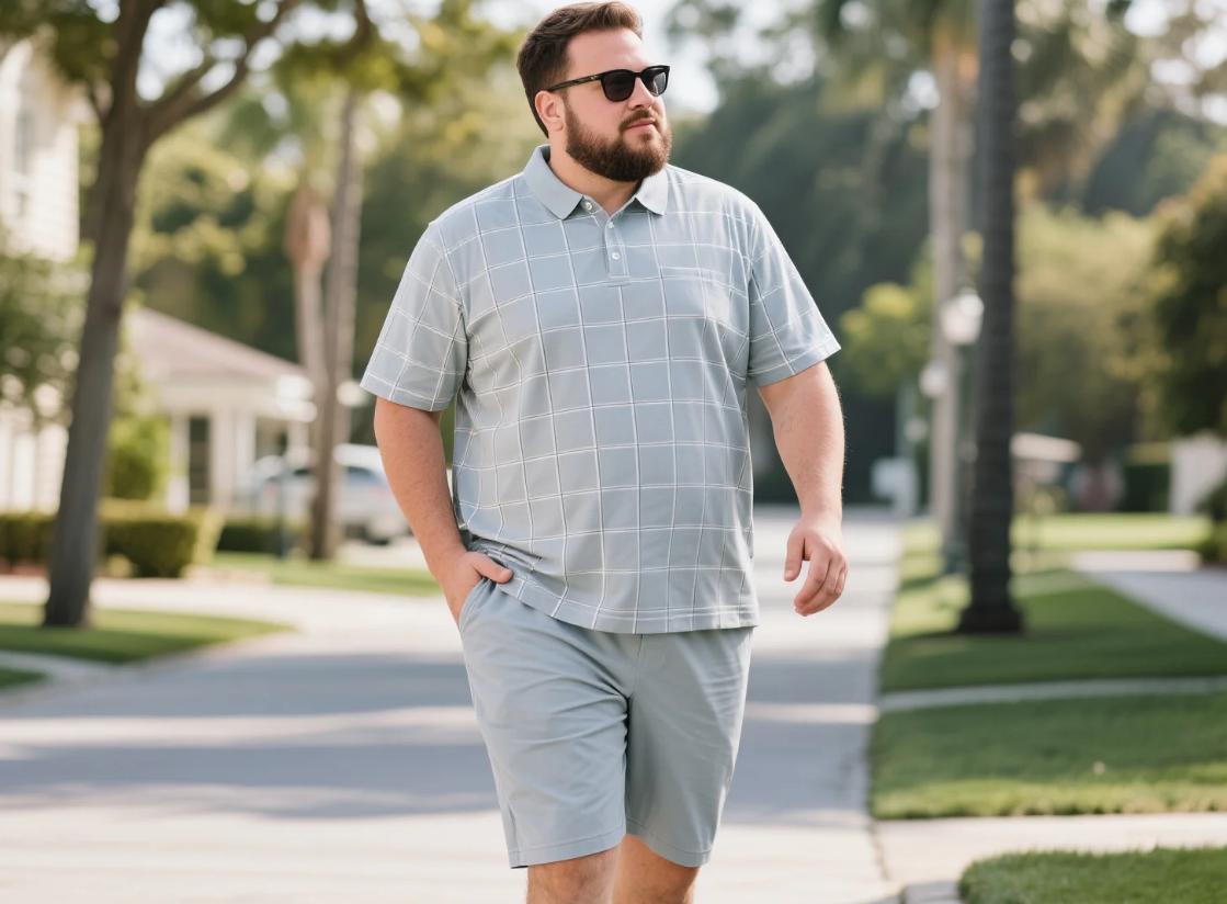 big and tall polo short sets