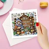 (US Only)6PCS DIY Diamond Art Christmas Greeting Cards Xmas Design Diamond Art Cards