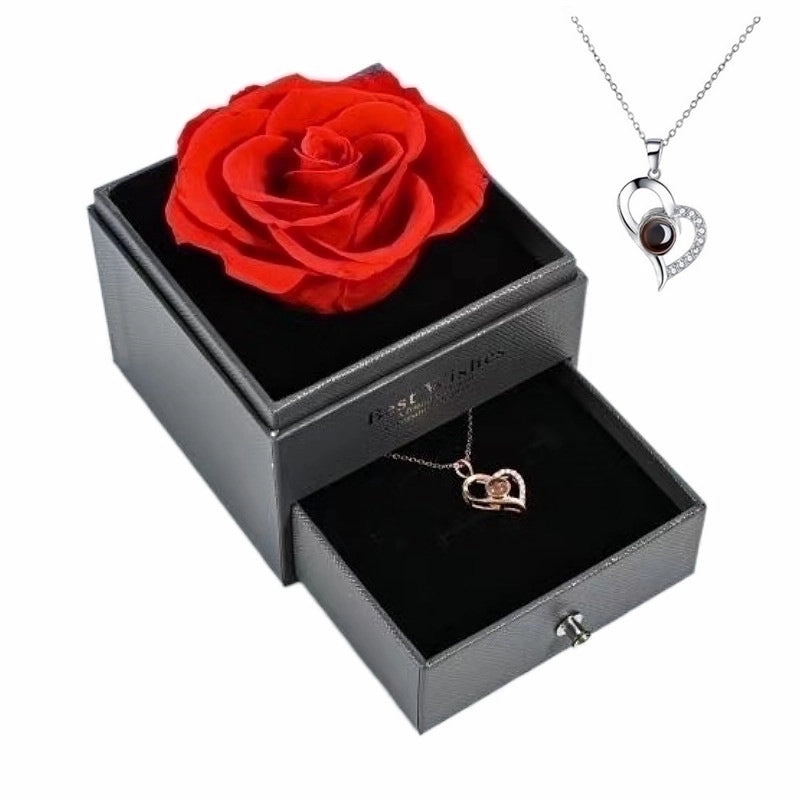 925 Sterling Silver Inlaid Gemstone Heart Shape Necklace