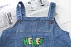 Kid Baby Boys Sets Dinosaur Printed Top + Denim Overalls 2Pcs Suits