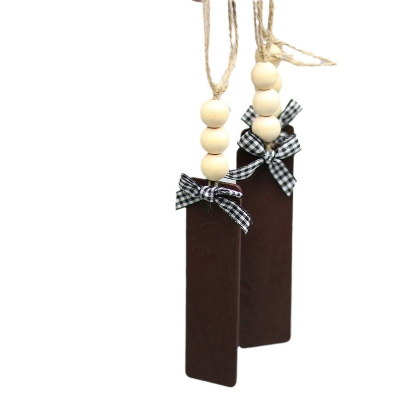 Christmas Decoration Wood Chip Suit Wooden Blank Pastoral Hanging Christmas Tree Pendant Party Home Decoration Light Luxury