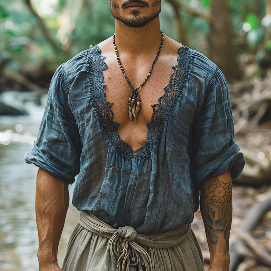 Cotton And Linen Shirt-inspireuse