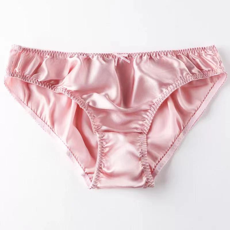 Men's Silk Simple Solid Color Panties