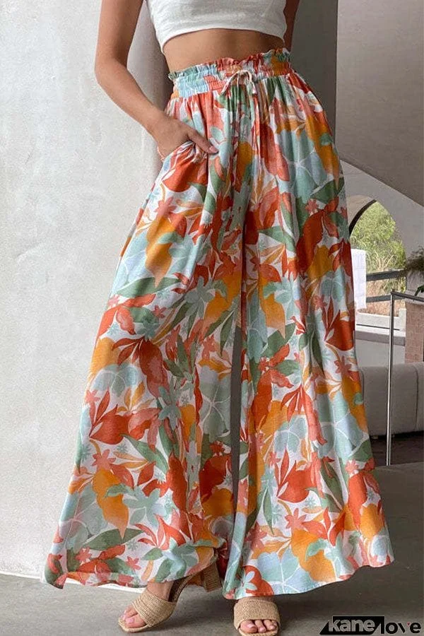 women's casual wide leg loose fashion trousers