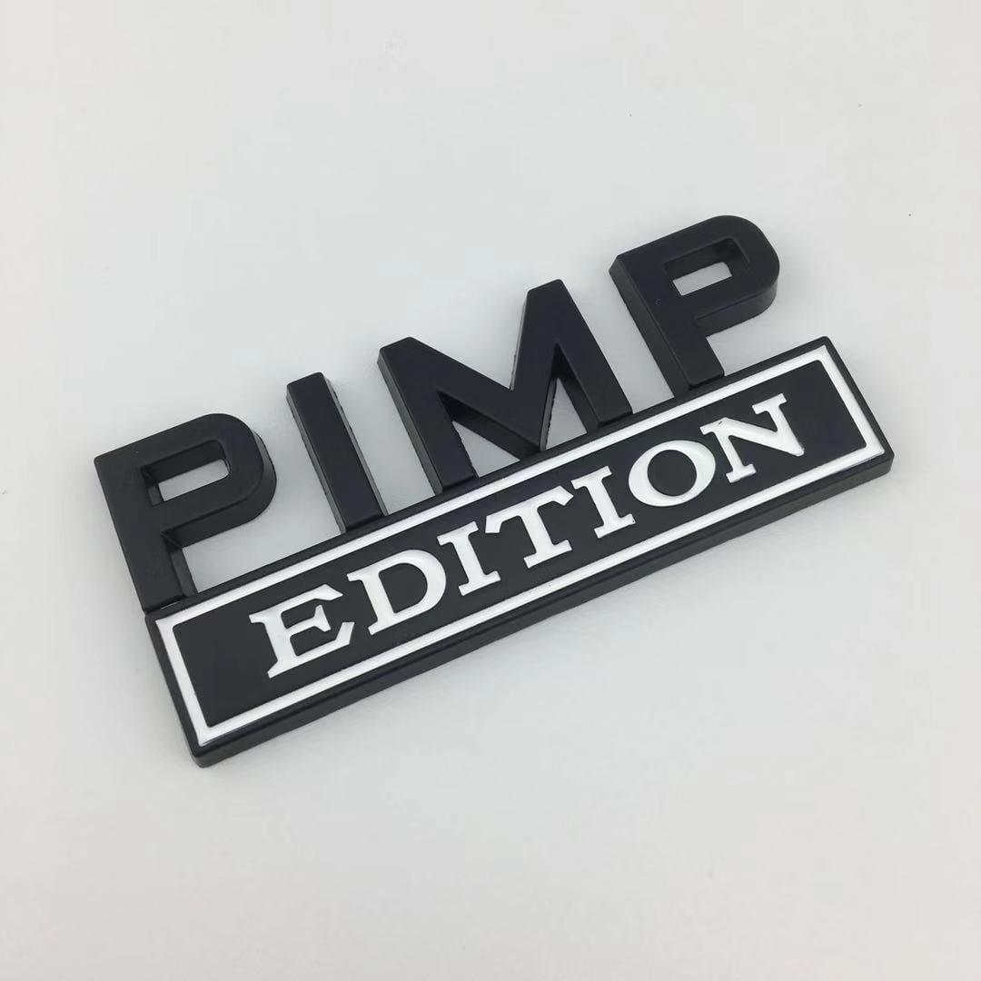 2 PCS PIMP Edition Car Metal Badge Emblem