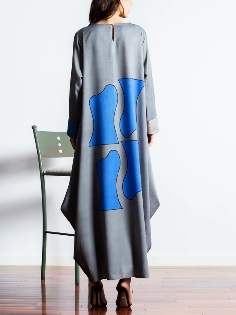 High Fashion Graphic Print Dress-inspireuse