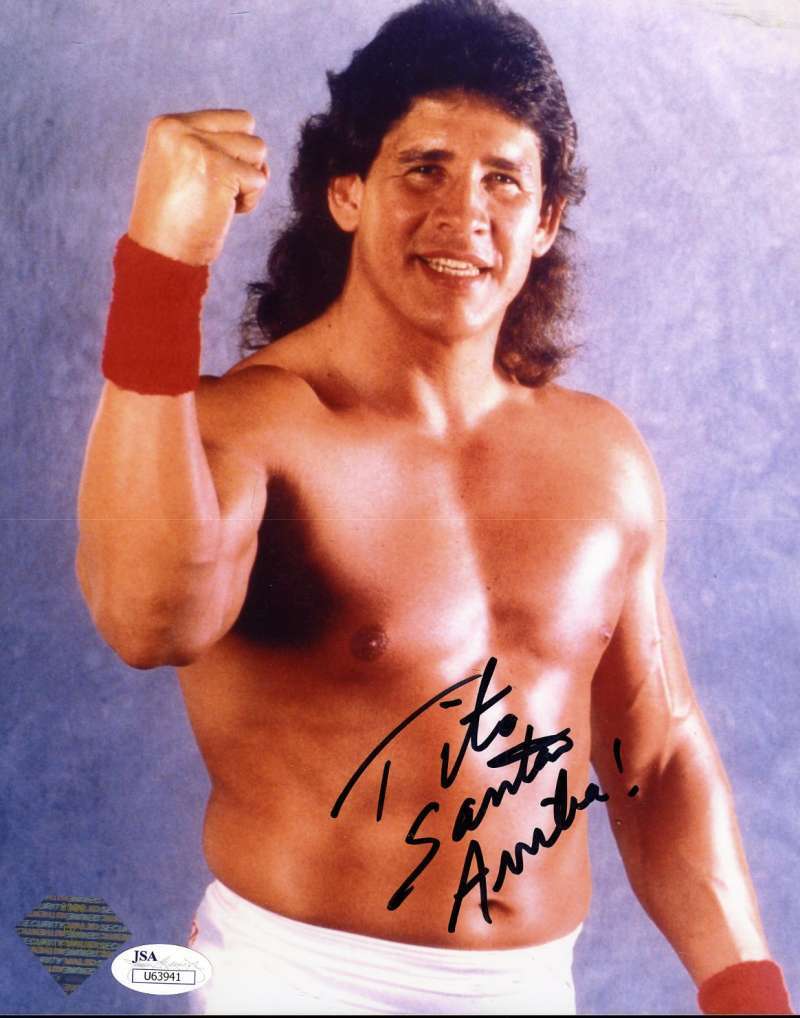 Tito Santana Jsa Coa Autographed 8x10 Photo Poster painting Hand Signed Authentic