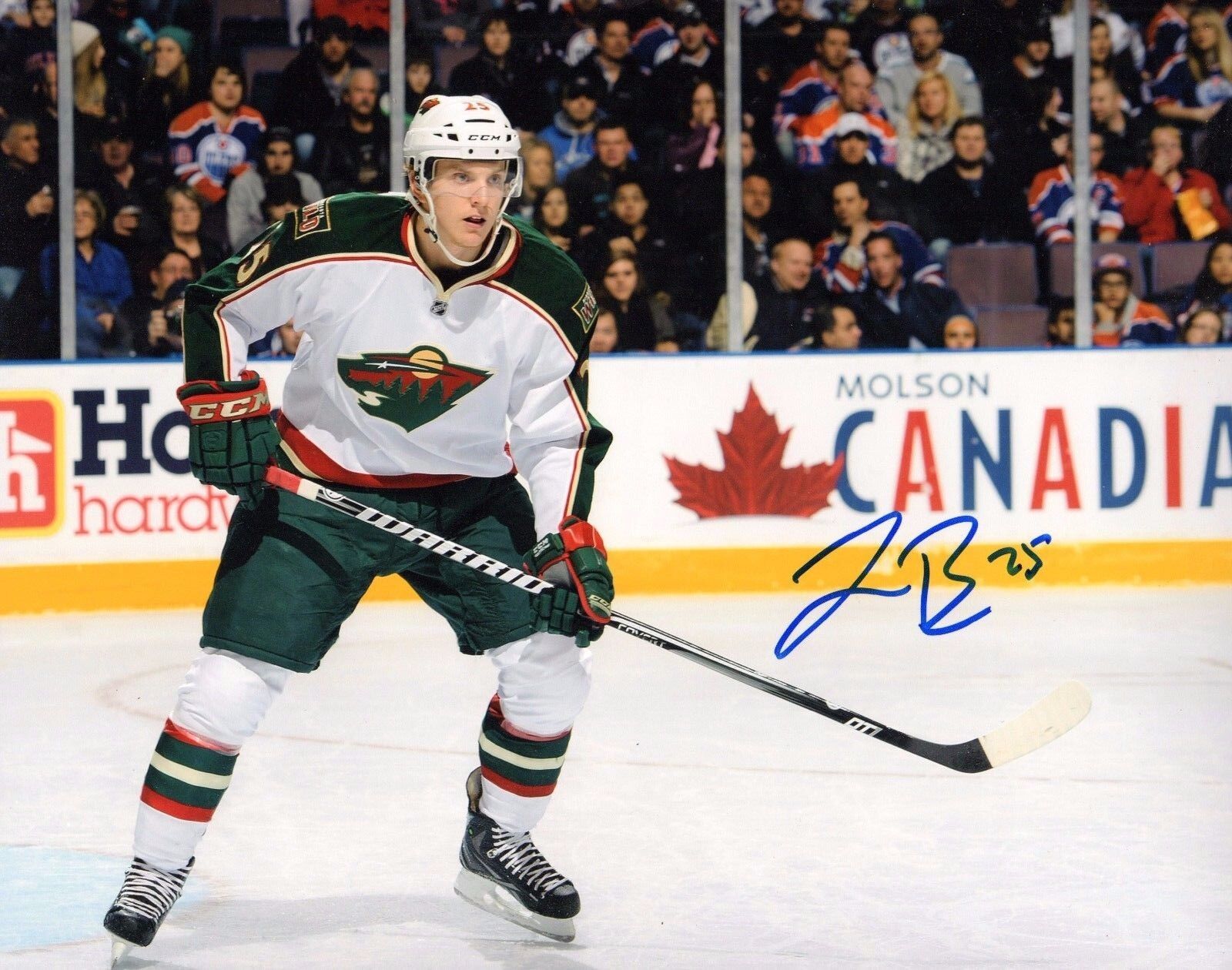 GFA Minnesota Wild * JONAS BRODIN * Signed 8x10 Photo Poster painting J3 COA