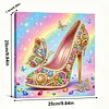 (25x25cm)DIY High Heel Framed Handmade Pearl Painting Art Craft Kit Living Home Decor