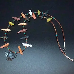 pornhint Pornhint Zuni Native Fetish Necklace Natural Stone Fetish Necklace Animal Fetish Necklace Southwest Fetish Necklace Jewelry