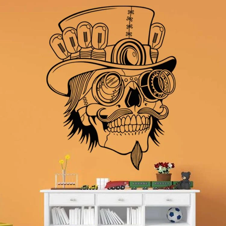 Halloween Skull Scientist Wall Stickers 58×73cm