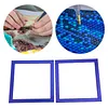 2Pcs Diamond Art Square Auxiliary Frame 3D Printing Diamond Art Desk Positioning Frame Lightweight for Boys Girls Adults Students Home Office Leisure (Royal Blue small)