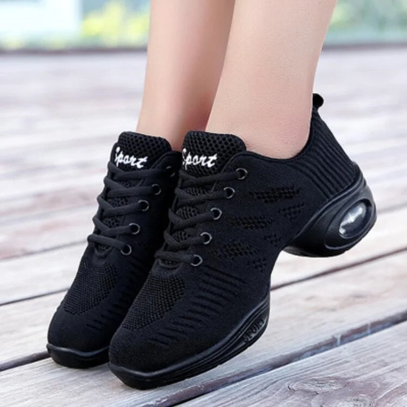 Brand Women Shoes Soft Outsole Woman Breath Jazz Hip Hop Shoes Feature Dance Sneakers Ladies Girl's Modern Jazz Dancing Shoes W3