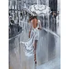 【2 pièces/paquet】-Peinture à l’huile belle rue-plein rond diamant peinture-30 * 40cm
