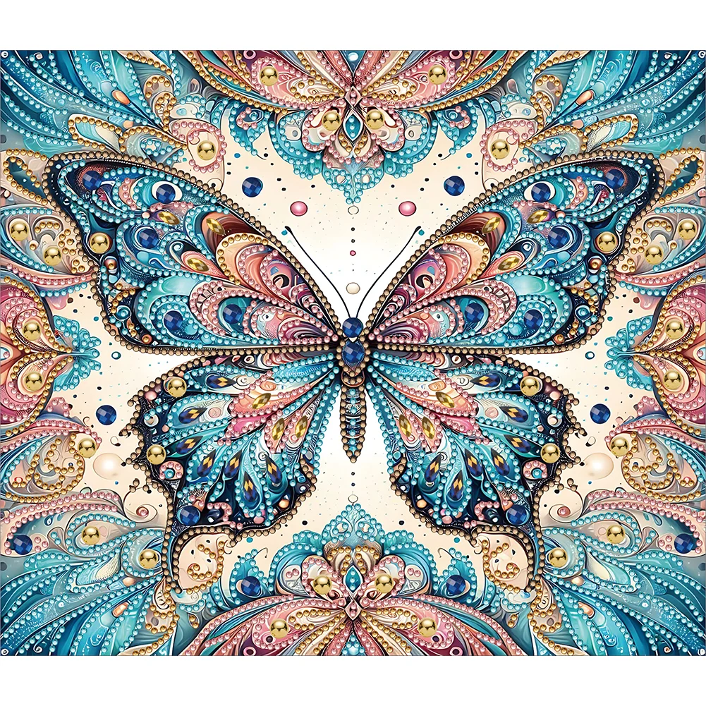 Partial Special-shaped Crystal Rhinestone Diamond Painting - Butterfly(Canvas|35*30cm)