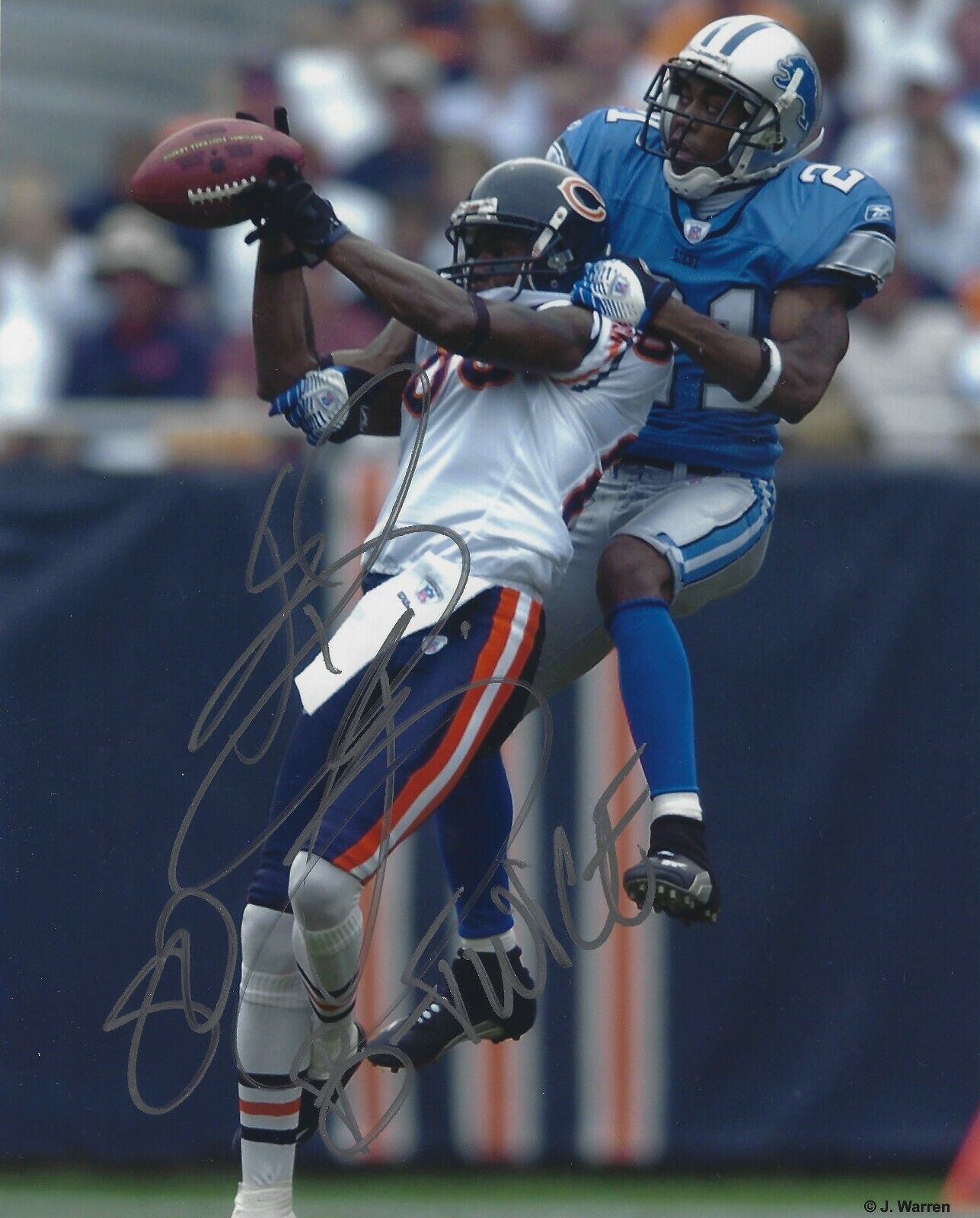 Autographed BERNARD BERRIAN Chicago Bears 8x10 Photo Poster painting w/COA