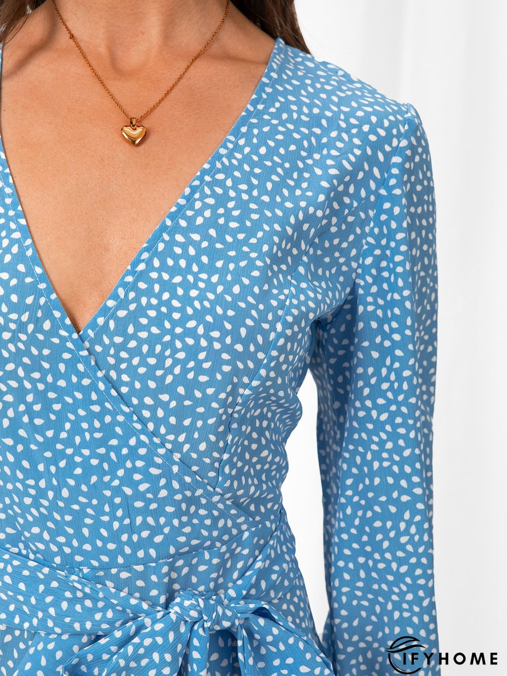 A-Line Long Sleeve Sweet Weaving Dress | IFYHOME