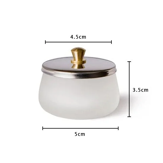 Crystal Dappen Dish Glass Liquid Powder Container Professional Glitter Pigment Holder Matte Design Cup Nail Manicure Equipment-Nail Inspo