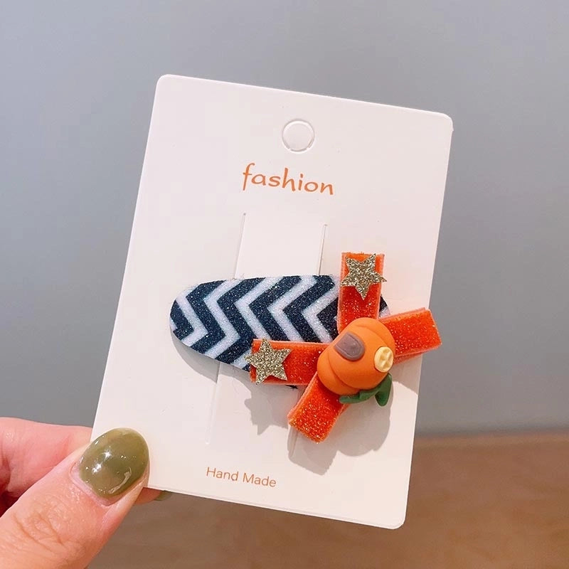 Halloween Cool Style Girl’S Pumpkin Cat Ghost Felt Hair Clip