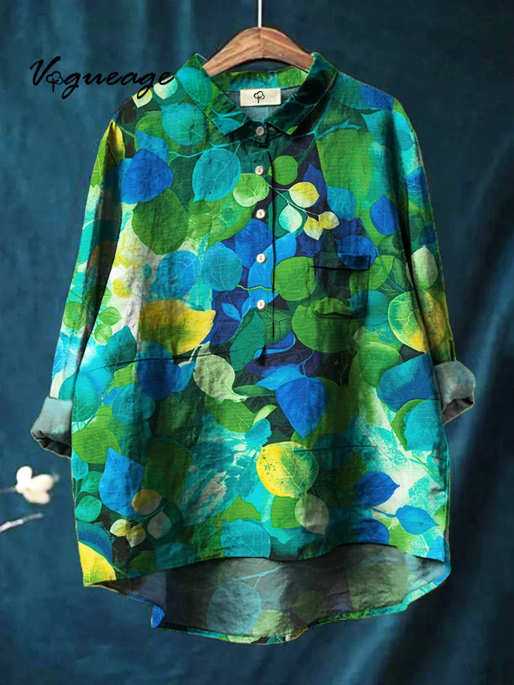 Women's Leaf Print Shirt