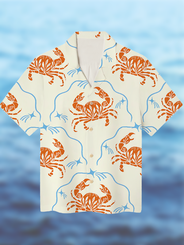Men's Crab Art Print Shirt
