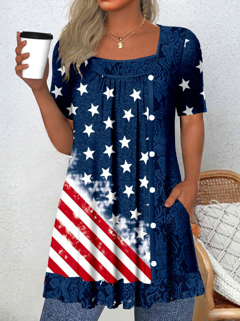Women Long Sleeve V-neck Graphic Floral Printed Top