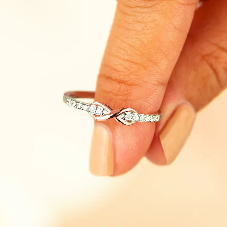 Grandmother & Granddaughter Forever Linked Together Infinity Ring