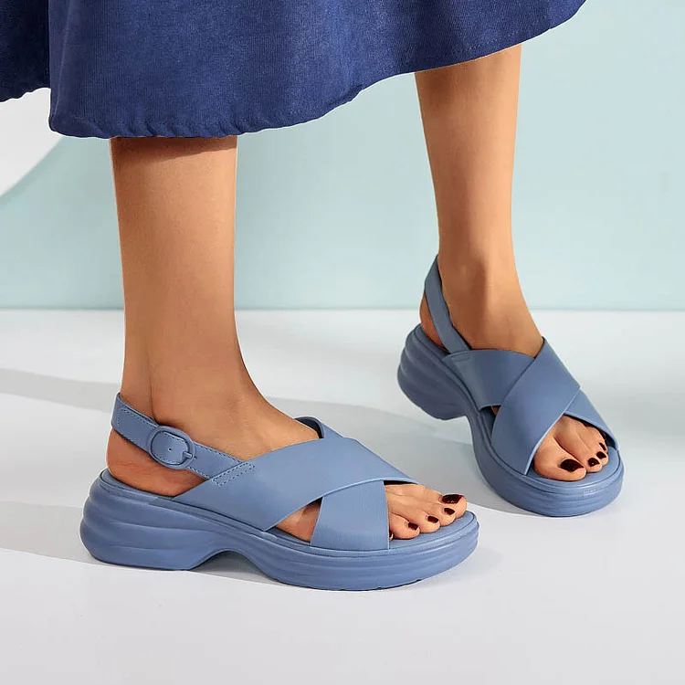 Casual Orthopedic Velcro Walking Wedge Toe Sandals SIKETU Stunahome.com