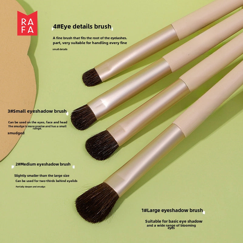 Lafa Eye Eye Shadow Brush Set 4 Pack Animal Hair Eye Detail Blooming Cosmetic Brush LS-19075