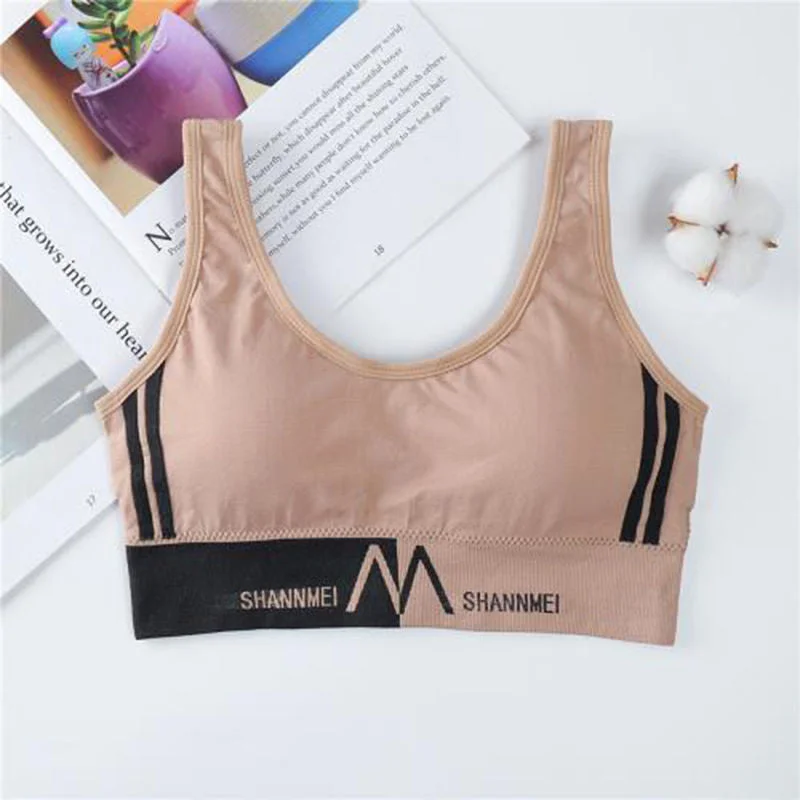 Women's Cotton Underwear Lace Top Women's Sports Bra Girls Comfort Fashion Tank Up Seamless Sports Top Brassiere Sexy Tube Tops