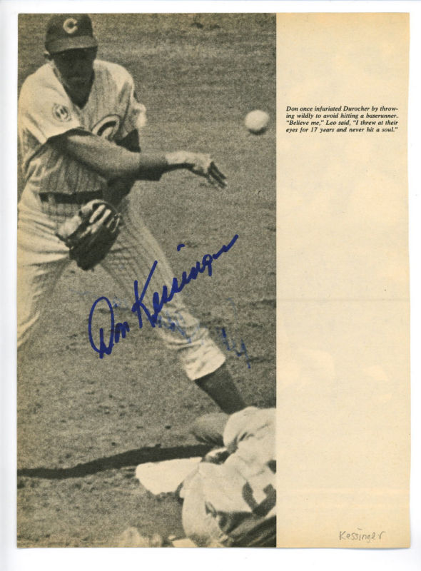 Don Kessinger Cubs Signed TWICE Magazine Photo Poster painting COA JSA