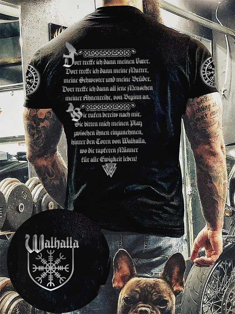 Herren Viking bedrucktes Kurzarm-T-Shirt