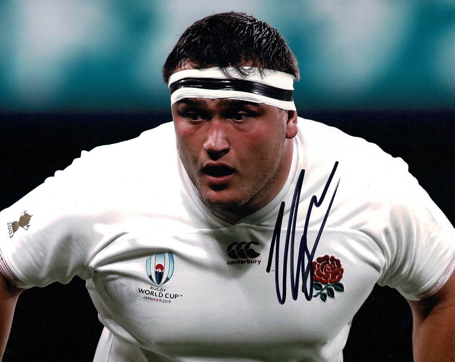 Jamie GEORGE Signed Autograph England Rugby Hooker RUGBY 10x8 Photo Poster painting 4 AFTAL COA