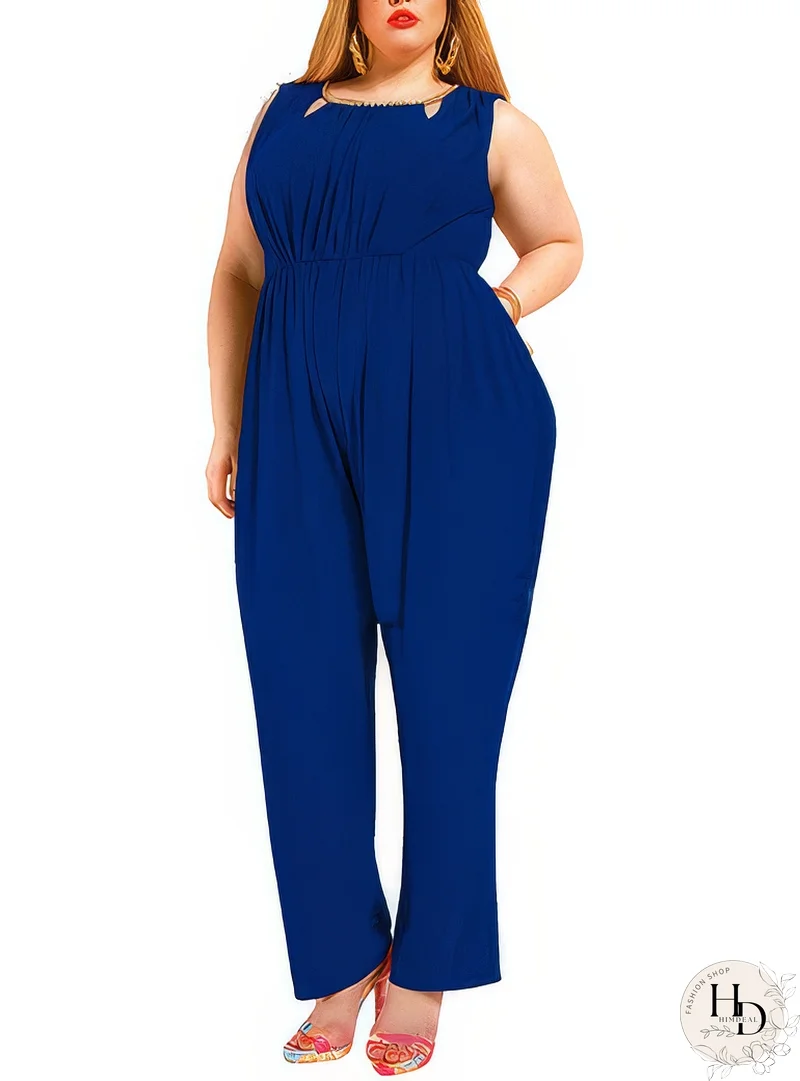 Mono sin mangas de talla grande - Escote en V