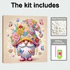 (25x25cm)DIY Gnome Framed Handmade Pearl Painting Art Craft Kit Living Home Decor