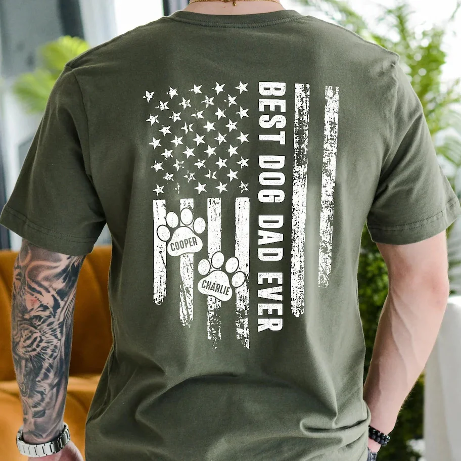 Personalized Dog Dad Shirt with Pet Name