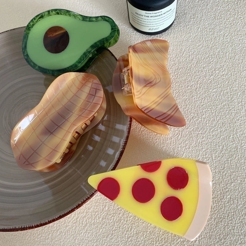 Women’s Cartoon Style Cute Geometric Acetic Acid Sheets Hair Claws