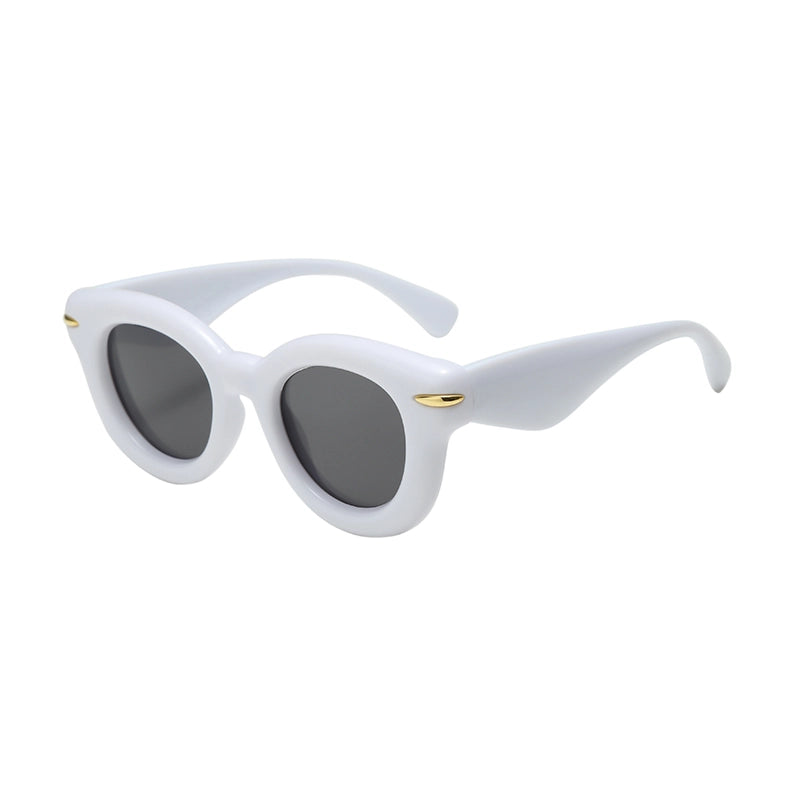 Vacation Commute Solid Color Pc Round Frame Full Frame Women’s Sunglasses