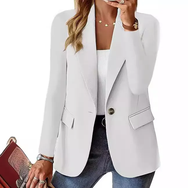 Brownm Brownm Explosion Autumn Long Sleeve Solid Color Cardigan Small Suitcase Woman