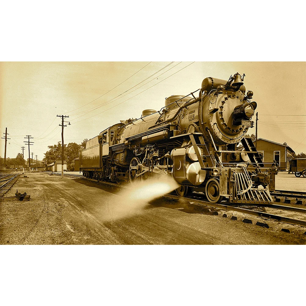 Full Round Diamond Painting - Train Locomotive(Canvas|50*30cm)