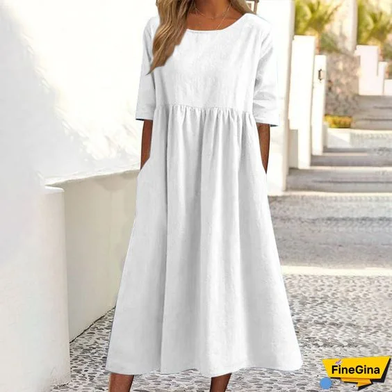 Casual Paneled Weaving Dress