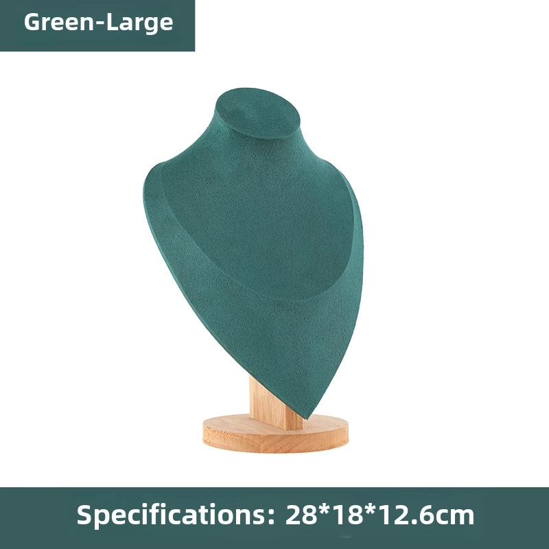 High-grade Jewelry Bracelet Jewelry Jewelry Props Flannel Wood Stitching One Pendant Necklace Display Rack